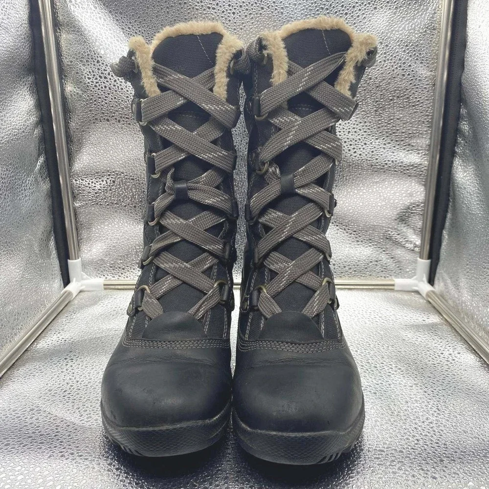 Timberland Mount Hope Waterproof Winter Snow Boots‎ Womens 7.5M Black Leather